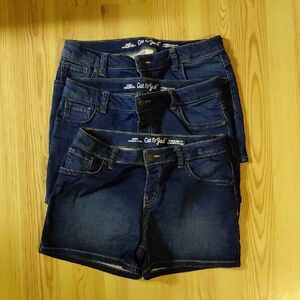 Cat & Jack Dark Blue Denim Jean Shorts - Bundle of 3 pair